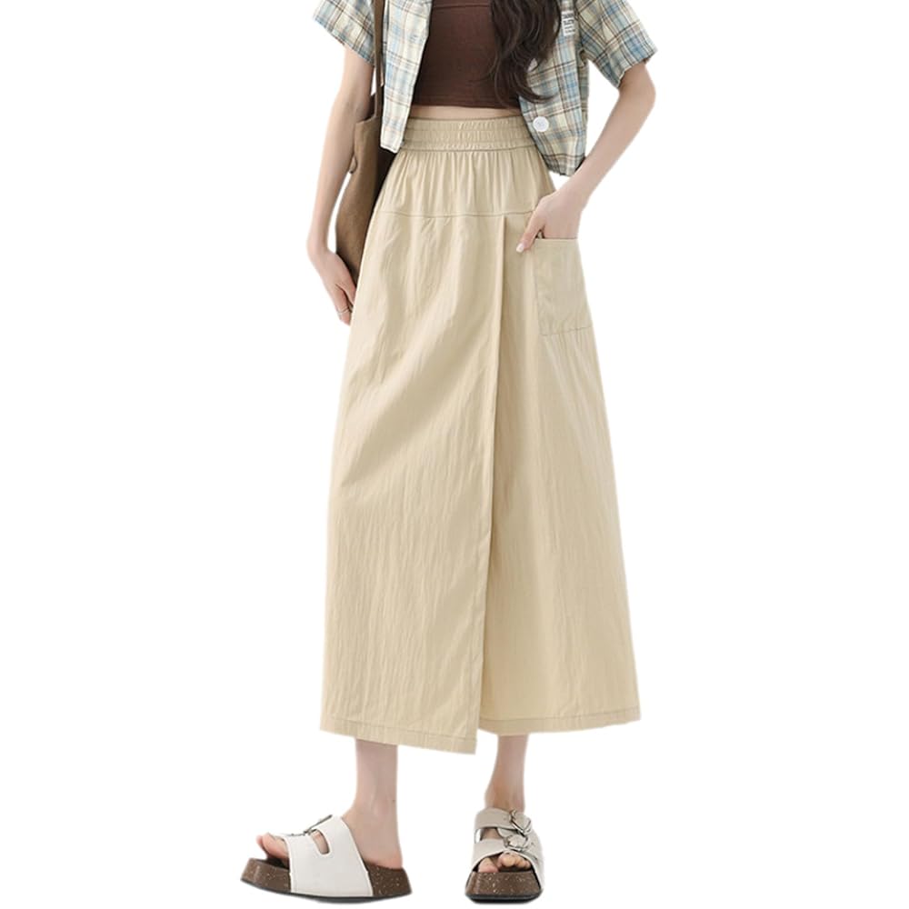 Amazon | [Ebyec] キュロット レディース ワイドパンツ ガウチョ
